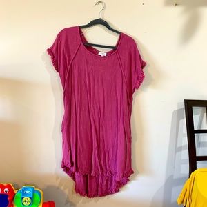 Umgee High/Low Linen Dress